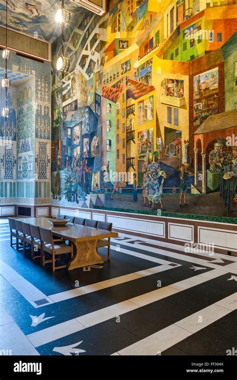 The City Hall Radhus Oslo Norway The East Gallery Frescoed By Per