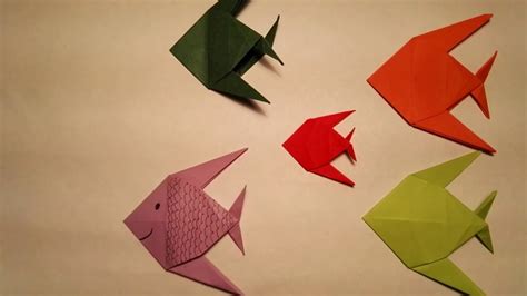 🐠 ¿cómo Hacer Un Pez Simple De Origami 🌅fácil De Hacer Youtube