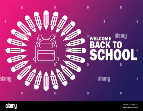 Welcome Back To School Vector Illustration For Greeting Card Poster