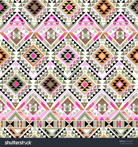 Cool Aztec Design ~ Seamless Vector Background 196336691