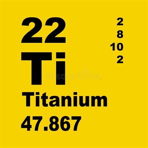 Periodic Table Of Elements Titanium Stock Illustration Illustration