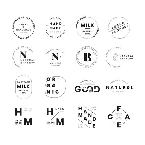 Free Vector Set Of Logo Badge Design Vectors
