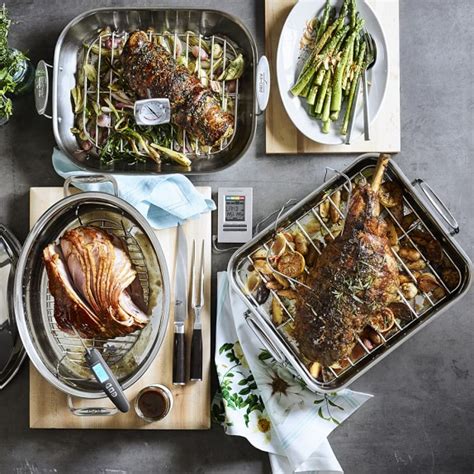 Maybe you would like to learn more about one of these? All-Clad Stainless-Steel Flared Roasting Pans | Williams ...