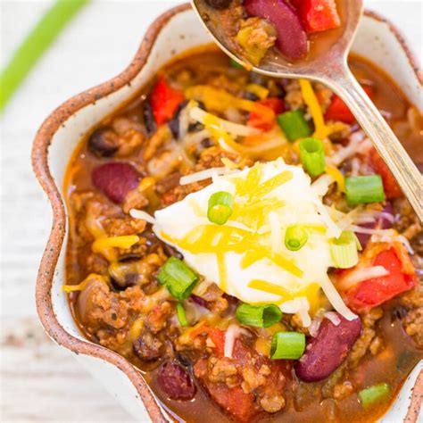 Slow Cooker Beef Chili Classic Beef Chili Recipe Averie Cooks