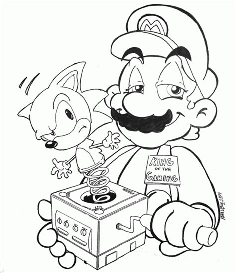 Mario Vs Sonic Pages Coloring Pages