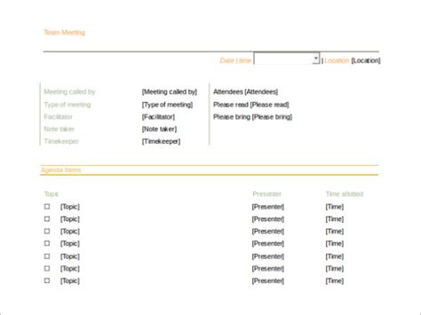 meeting itinerary templates word excel format samples