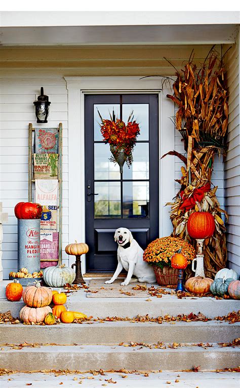 Black, white, and red front porch decor. 12 Fall Front Porch Ideas to Copy ASAP | Better Homes ...