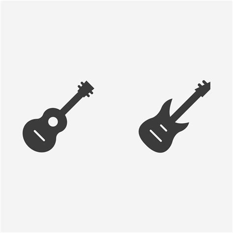 rock guitar music icon vector set symbol sign 14531102 Vector Art at