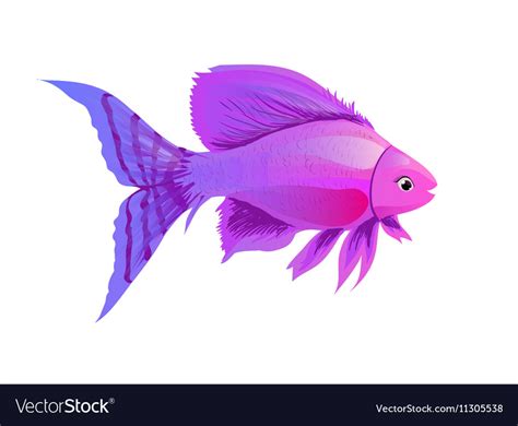 Fish Purple Royalty Free Vector Image Vectorstock