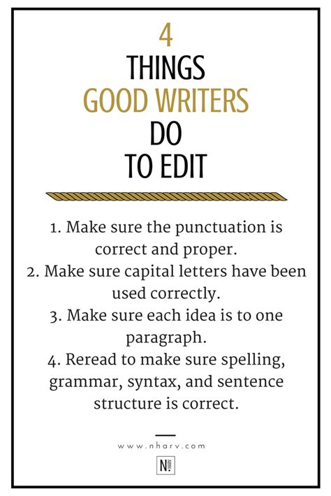 4 Things Good Writers Do To Edit — N Harv Llc