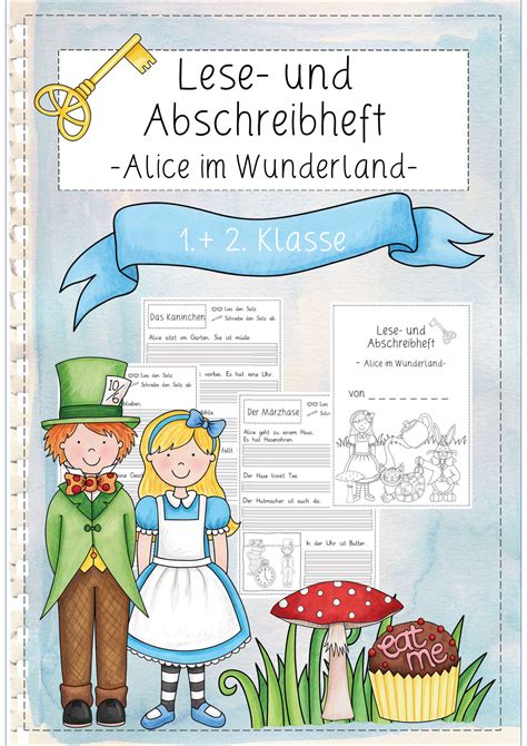 Lese Und Abschreibheft Alice Im Wunderland Unterrichtsmaterial Im