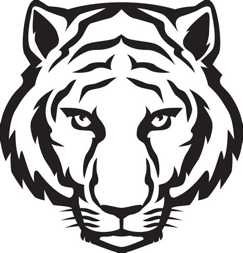 Tiger Head Black And White Clipart Panda Free Clipart Images