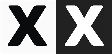 Letter X Icon On Black And White Vector Backgrounds Erickson Business