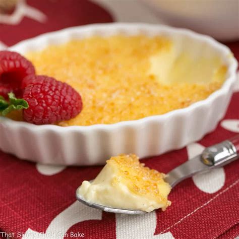 Heavy cream gives this classic recipe its silky, rich quality that's like no other dessert. Classic Crème Brûlée - That Skinny Chick Can Bake