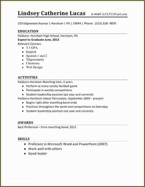 The key characteristics of a successful first job resume are merely honesty or straightforwardness. Awesome5 first time student resume | Job resume examples ...