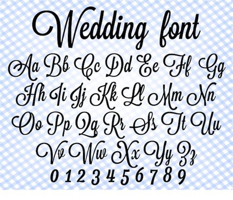 Wedding Font Svg Cursive Font Svg Cricut Font Font Writing Etsy Uk