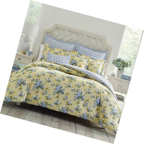 We have multi piece comforter sets that include all of the accessories for you or select a mini comforter set and layer in your own accessories. Laura Ashley Cassidy Comforter Set Full/Queen Yellow/Blue ...