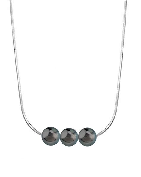 Pearl Moments 10mm Tahitian South Sea Pearl Silver Adjustable Chain