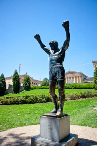 With sylvester stallone, talia shire, burt young, carl weathers. Rocky Balboa Statue In Philadelphia Stock Photo - Download ...