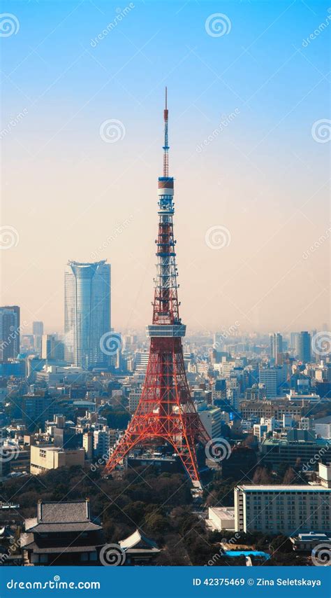Tokyo Tower In Minato Ward Stock Image Image Of Cityscape 42375469