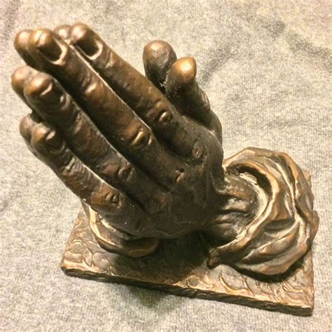 Plaster Gold Praying Hands Mens Hands Heavy Approx 11 Tall