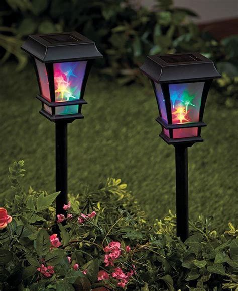 4.8 out of 5 stars with 166 ratings. Path Lights Set of 2 Solar 3-D Effect Stakes, Yard, Garden ...