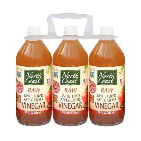 Raw Unfiltered Apple Cider Vinegar North Coast 3 X 32 Fl Oz Delivery Cornershop By Uber