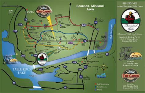 Lake pinnacle is a 36 acre lake and lake oolenoy is a 67 acre lake. Branson Map and Weather - Majestic at Table Rock
