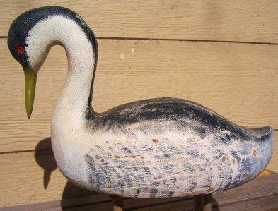 Harvey Snively Western Grebe Confidence Wood Duck Decoy Sign Date Wood Ducks Duck Decoys