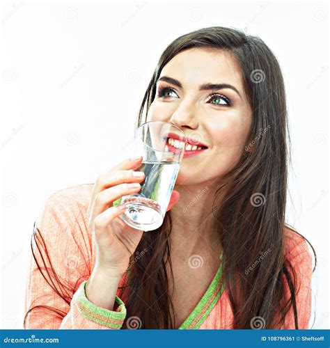 Beautiful Woman Drinking Water From Glass Stock Image Image Of Hand