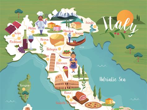 Food And Travel Magazine Italy Map By Jasmijn Solange Evans On Dribbble