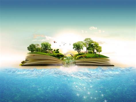 Book Nature Water Creative Trees 4K Wallpaper - Best ...