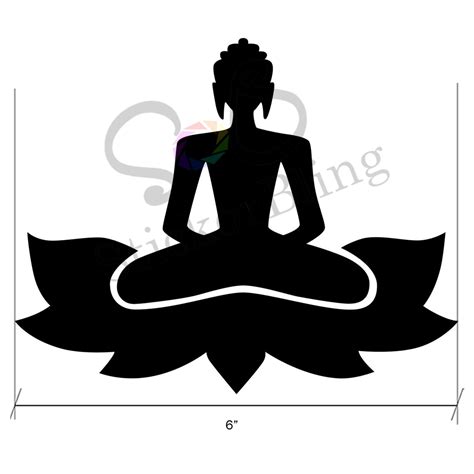 Buddha Zen Yoga Lotus 6 Die Cut Vinyl Decal Sticker Car Etsy