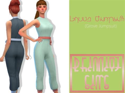 Brianitesims Grove Jumpsuit Bgc 20 Swatches All Lods Sims 4