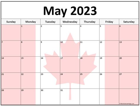 Calendar May 2023 Canada Mobila Bucatarie 2023