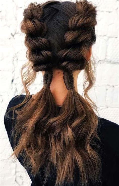 Fun Pigtails That Have Bubble Braids Avedaibw In 2020 Braided