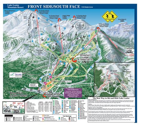 Lake Louise Ski Trail Map Front Side South Face 2005 06 Lake Louise