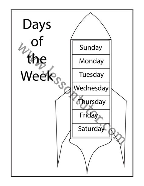 Days Of The Week Worksheet First Grade 4 Lesson Tutor