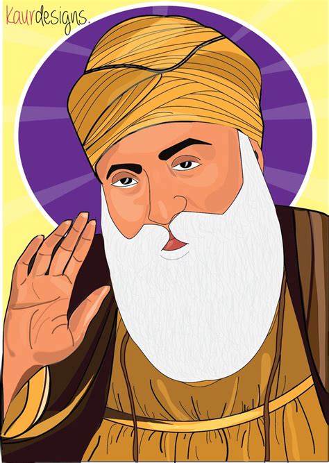 Har Guru Nanak Dev Ji By Kaur Designs Illustration Design Graphic