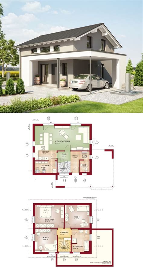 Diese gestaltung bietet vorteile und eine spannende architektur ein wohl durchdachter grundriss ist allerdings mindestens genauso wichtig. MODERNES EINFAMILIENHAUS * Haus Edition 1 V2 Bien Zenker ...