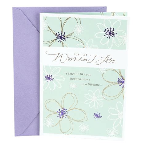 Hallmark Anniversary Card To Wife Flower Outlines