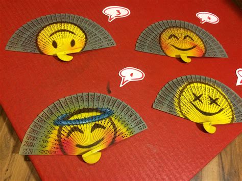 Fan Emoji En Fan Emoticon Wood Hand Painted Foldable Etsy