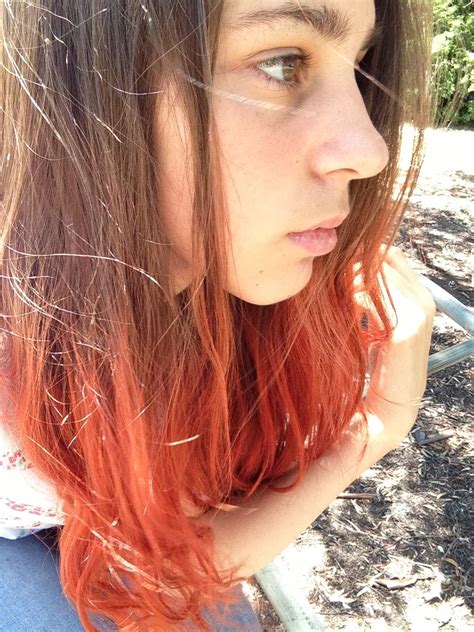 Hiii this account is just of dipdyehair tag me on your photo and i will post it on my profil. Red Dip Dye Love my hair!!!