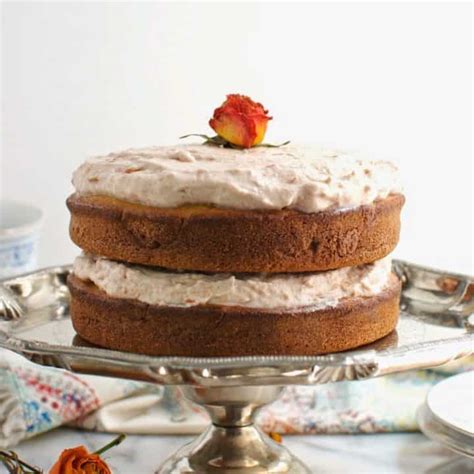 Please read my disclosure and privacy policy. Gluten-Free Vanilla Layer Cake & Vegan Cherry Rose Frosting