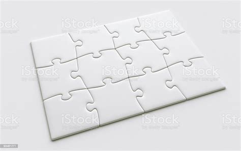 Blank Puzzle Pieces Stock Photo Download Image Now Blank Color