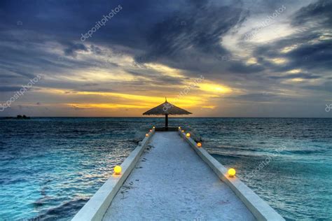 Maldivian Sunset Hdr — Stock Photo © Patrykkosmider 2301368