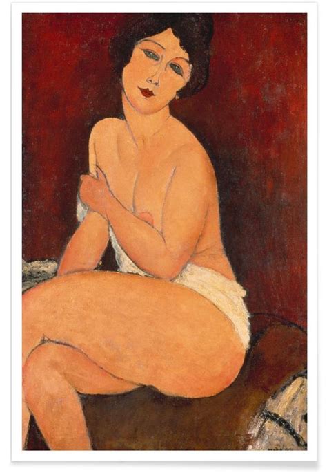 Modigliani Nude Sitting On A Divan Poster Juniqe