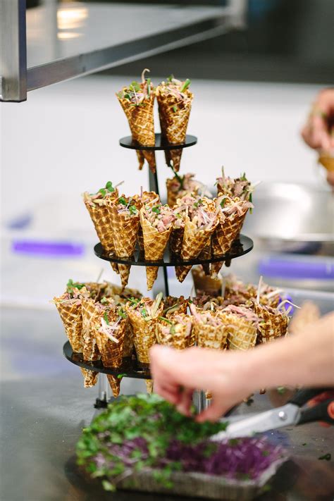 Thai Beef Mini Waffle Cones Food Homemade Recipes Delicious