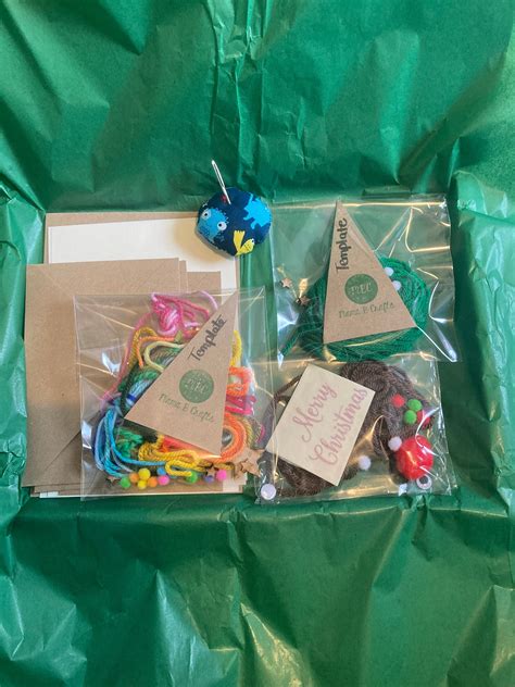 Make Your Own Christmas Card Kit Diy Craft Bag Craft Kits Etsy