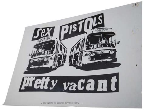 Original 1977 Sex Pistols Nowhere Boredom Pretty Vacant Promo Poster Jamie Reid